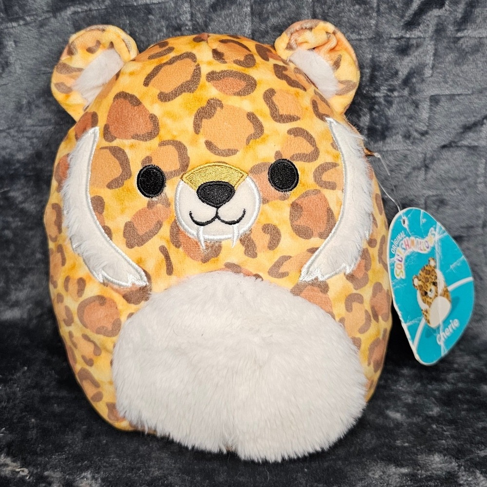 Squishmallows Cherie Sabertooth Tiger 8" Prehistoric Squad Plush S7 #1340